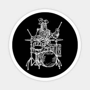 SEEMBO Pirate Playing Drums Drummer Drumming Musician Band Magnet